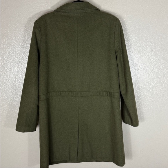 Emerson Fry Army Coat Olive Green Wool Blend Jacket - Picture 9 of 11